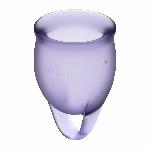 Набір менструальних чаш Satisfyer Feel Confident (lila), 15мл та 20мл, без мішечка - мініатюра 3
