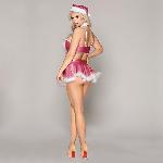 Новорічний еротичний костюм «Блискуча Шеллі» One Size Pink - мініатюра 2