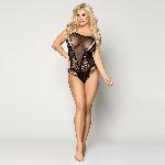 Ажурний сітчастий боді "Аманда", One Size Black - мініатюра 1