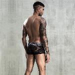 Чоловічі мереживні труси боксери, One Size Black - мініатюра 3