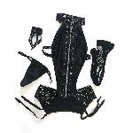 Лаковий еротичний комплект "Повелителька Дженна" One Size Black - мініатюра 3