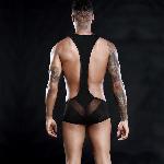 Еротичний чоловічий боді "Потужний Саймон" One Size Black - мініатюра 2