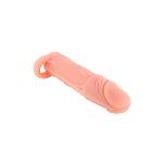Насадка на член Real Body — Real Extender HUGY з відкритою головкою та кільцем для мошонки - мініатюра 3