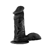 Фалоімітатор Real Body — Real Tony Black, TPE, діаметр 3,5 см - мініатюра 1