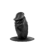 Фалоімітатор Real Body — Real Tim Black, TPE, діаметр 3,4 см - мініатюра 1