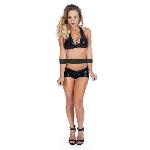 Фіксатор для талії і рук Fetish Tentation Waist and Wrist Straps з маскою на очі - мініатюра 3