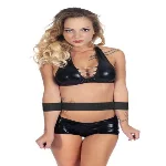 Фіксатор для талії і рук Fetish Tentation Waist and Wrist Straps з маскою на очі - мініатюра 1