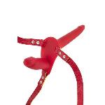 Подвійний страпон Fetish Tentation Strap-On with Double Dildo Red - мініатюра 2