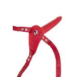 Страпон з вібрацією Fetish Tentation Vibrating Strap-On with Dildo Red - мініатюра 3