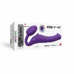 Безремінний страпон з вібрацією Strap-On-Me Vibrating Violet M, діаметр 3,8 см, пульт ДК, регульований - мініатюра 7