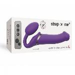 Безремінний страпон з вібрацією Strap-On-Me Vibrating Violet L, діам. 4,2 см, пульт ДК, регульований - мініатюра 5