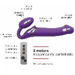 Безремінний страпон з вібрацією Strap-On-Me Vibrating Violet L, діам. 4,2 см, пульт ДК, регульований - мініатюра 3