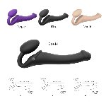 Безремінний страпон з вібрацією Strap-On-Me Vibrating Violet L, діам. 4,2 см, пульт ДК, регульований - мініатюра 7