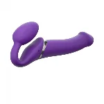 Безремінний страпон з вібрацією Strap-On-Me Vibrating Violet L, діам. 4,2 см, пульт ДК, регульований - мініатюра 1
