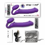 Безремінний страпон з вібрацією Strap-On-Me Vibrating Violet XL, діам. 4,7см, пульт ДК, регульований - мініатюра 6