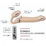 Безремінний страпон з вібрацією Strap-On-Me Vibrating Flesh L, діаметр 4,2 см, пульт ДК, регульований - мініатюра 3