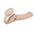 Безремінний страпон з вібрацією Strap-On-Me Vibrating Flesh L, діаметр 4,2 см, пульт ДК, регульований - мініатюра 1