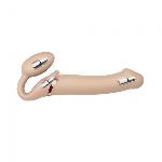 Безремінний страпон з вібрацією Strap-On-Me Vibrating Flesh L, діаметр 4,2 см, пульт ДК, регульований - мініатюра 4