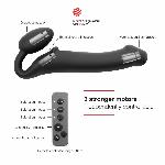 Безремінний страпон з вібрацією Strap-On-Me Vibrating Black L, діаметр 3,7см, пульт ДК, регульований - мініатюра 2