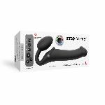 Безремінний страпон з вібрацією Strap-On-Me Vibrating Black L, діаметр 3,7см, пульт ДК, регульований - мініатюра 6