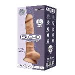 Фалоімітатор з вібрацією SilexD Vetus Vibro Flesh (MODEL 1 size 8in), двошаровий, діаметр 4,2см - мініатюра 2