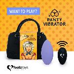 Вібратор в трусики FeelzToys Panty Vibrator Purple з пультом ДК, 6 режимів роботи, сумочка-чохол - мініатюра 1