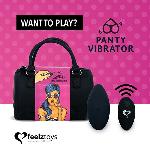 Вібратор в трусики FeelzToys Panty Vibrator Black з пультом ДК, 6 режимів роботи, сумочка-чохол - мініатюра 1