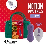 Вагінальні кульки з масажем і вібрацією FeelzToys Motion Love Balls Jivy з пультом ДК, 7 режимів - мініатюра 1