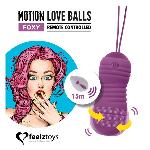 Вагінальні кульки з перлинним масажем FeelzToys Motion Love Balls Foxy з пультом ДК, 7 режимів - мініатюра 2
