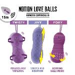 Вагінальні кульки з перлинним масажем FeelzToys Motion Love Balls Foxy з пультом ДК, 7 режимів - мініатюра 3