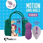 Вагінальні кульки з перлинним масажем FeelzToys Motion Love Balls Foxy з пультом ДК, 7 режимів - мініатюра 1