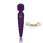 Вібромасажер Rianne S: Bella Mini Wand Purple, 10 режимів, медичний силікон, подарункове паковання - мініатюра 1