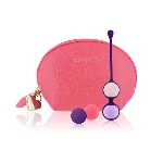 Набір вагінальних кульок Rianne S: Pussy Playballs Coral, маса 15, 25, 35, 55г, моноліт, косметичка - мініатюра 1