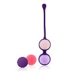 Набір вагінальних кульок Rianne S: Pussy Playballs Coral, маса 15, 25, 35, 55г, моноліт, косметичка - мініатюра 2