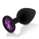 Набір силіконових анальних пробок із кристалом Rianne S: Booty Plug Set Black, діаметр 3,2см, 3,5см, 4,2см - мініатюра 2