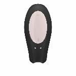Смарт-вібратор для пар Satisfyer Double Joy Black із широким кліторальним стимулятором - мініатюра 3