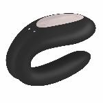 Смарт-вібратор для пар Satisfyer Double Joy Black із широким кліторальним стимулятором - мініатюра 6