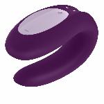 Смарт-вібратор для пар Satisfyer Double Joy Violet із широким кліторальним стимулятором - мініатюра 4