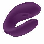 Смарт-вібратор для пар Satisfyer Double Joy Violet із широким кліторальним стимулятором - мініатюра 5
