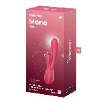 Смарт вібратор-кролик Satisfyer Mono Flex Red, 2 мотори, керування через інтернет - мініатюра 4