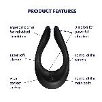 Вібратор для пар Satisfyer Endless Joy Black, 3 незалежні мотори, багатофункціональний - мініатюра 4