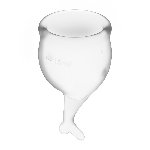 Набір менструальних чаш Satisfyer Feel Secure (transparent), 15мл і 20мл, мішечок для зберігання - мініатюра 3