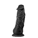 Фалоімітатор із присоскою Real Body — Real Justin Black, TPE, діаметр 4,2 см - мініатюра 1