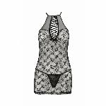 Напівпрозора сорочка Passion AZALIA CHEMISE L/XL, black - мініатюра 3