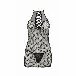 Напівпрозора сорочка Passion AZALIA CHEMISE S/M, black - мініатюра 3
