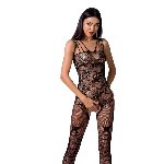 Ажурний бодістокінг з інтимними вирізами Passion BS076 black - мініатюра 1