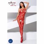 Ажурний бодістокінг з інтимними вирізами Passion BS076 red - мініатюра 6