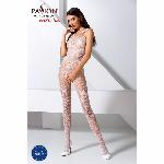 Ажурний бодістокінг з інтимними вирізами Passion BS076 white - мініатюра 6