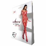 Бодістокінг з великою сіткою Passion BS077 red - мініатюра 3