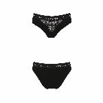 Трусики з широкою гумкою і мереживом Passion PS001 PANTIES L, black - мініатюра 4